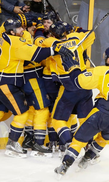 Series tied 2-2 as Predators beat Sharks 4-3 in triple OT